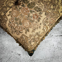 Load image into Gallery viewer, Large Rococo Style Damask Upholstered Ottoman