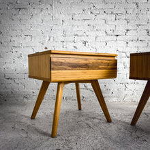 Load image into Gallery viewer, Set of 2 Mid-Century Style Bamboo Nightstand