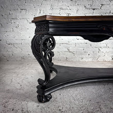 Load image into Gallery viewer, Mass Produced Victorian Style Walnut Veneer Cocktail Table