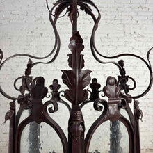 Load image into Gallery viewer, Large Spanish Revival Iron Lantern Light