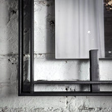 Load image into Gallery viewer, Contemporary Industrial Powder Coat Steel Wall Mirror
