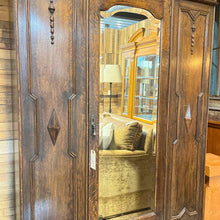 Load image into Gallery viewer, English Revival Oak Wardrobe Cabinet