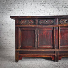 Load image into Gallery viewer, Antique Shanxi Qing Provincial Carved Elm Wood Sideboard