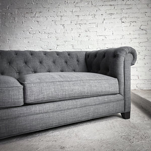 2 Seat Chesterfield Fabric Tufted Sofa