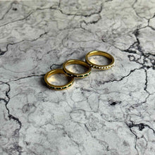 Load image into Gallery viewer, Set of 3 Vintage 18K Gold Italian Emerald & Diamond Band