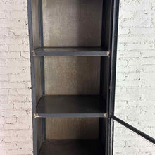 Load image into Gallery viewer, Industrial Gunmetal Steel Glass Vitrine