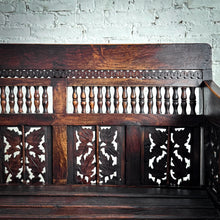 Load image into Gallery viewer, Indian Open Carved Wood Bench