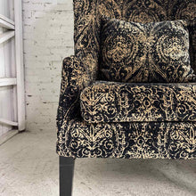 Load image into Gallery viewer, Pair of Oversized Damask Wingback Chairs