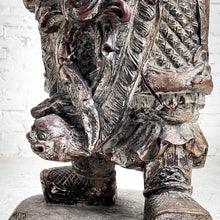 Load image into Gallery viewer, Japanese Carved Gilt Wood Samurai Decorative Statue