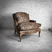 Load image into Gallery viewer, Late 20th C. Oversized Louis XV Style Leopard Print Lounge Chair