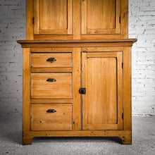 Load image into Gallery viewer, Early 20th C. Irish Pine Hutch Cabinet