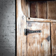 Load image into Gallery viewer, Antique Rustic Cerused Pine Corner Cabinet