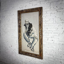 Load image into Gallery viewer, Mid Century Unsigned Figurative Paper Lithograph Print