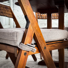 Load image into Gallery viewer, Set of 7 Danish Oil Teak Garden Table and Chairs