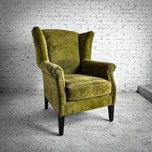 Load image into Gallery viewer, Transitional Fabric Wood Wingback Chair