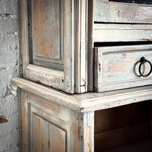 Load image into Gallery viewer, Vintage Monumental Gustavian Distressed Wood Display Cabinet