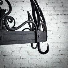 Load image into Gallery viewer, Spanish Colonial Dark Wrought Iron Chandelier