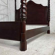 Load image into Gallery viewer, Four Poster Spanish Revival Super Queen Wood Bed