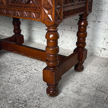Load image into Gallery viewer, Spanish Revival Hammered Copper-Clad Oak Desk
