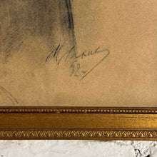 Load image into Gallery viewer, 1952 Academic Charcoal and Chalk Portrait Drawing