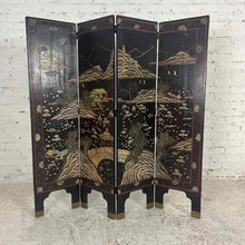 Load image into Gallery viewer, Vintage Chinoiserie 4-Panel Folding Screen