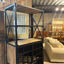 Load image into Gallery viewer, Industrial Iron & Wood Mobile Bar Cart