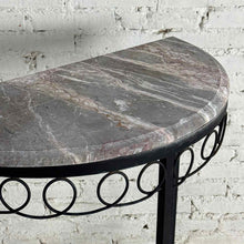 Load image into Gallery viewer, Neoclassical Demilune Marble Console
