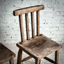 Load image into Gallery viewer, Set of 2 Antique Campesino Patina Wood Accent Chair