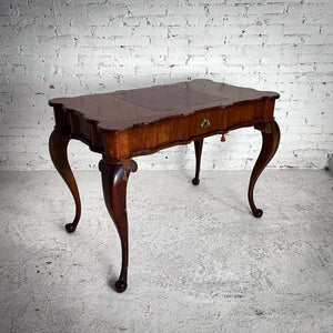 Chippendale Style Checkers Board Game Mahogany Game Table