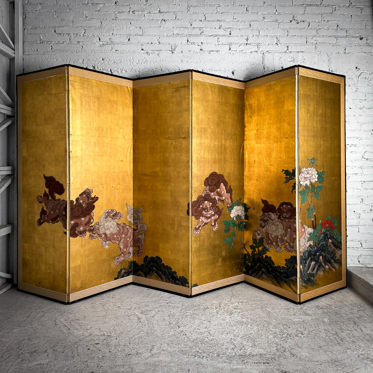 Meiji Period c. 1870 Japanese Tempera Gold Leaf Paper Screen – LA FINCA  VINTAGE & MODERN