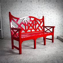 Load image into Gallery viewer, Templeton Collection Estate Furniture Red Lacquer Wood Bench