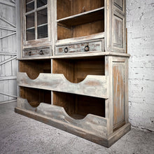 Load image into Gallery viewer, Vintage Monumental Gustavian Distressed Wood Display Cabinet