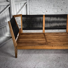 Load image into Gallery viewer, Contemporary Teak & All Weather Rattan Patio Sofa or Sectional