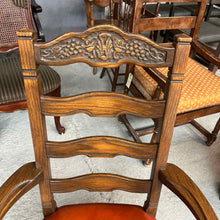Load image into Gallery viewer, Set of 6 Romweber 1970's Viking Oak Carved Armchair