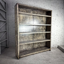 Load image into Gallery viewer, Large Farmhouse Gray Veneer Bookcase