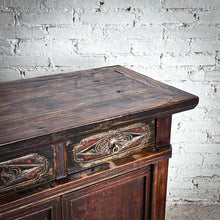 Load image into Gallery viewer, Antique Shanxi Qing Provincial Carved Elm Wood Sideboard