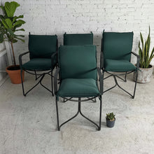 Load image into Gallery viewer, Set of 4 MCM Green Ribbon Slat Chairs