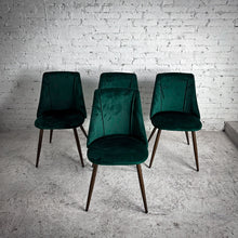 Load image into Gallery viewer, Set of 4 Homylin Scandinavian Style Velvet Metal Dining Chair
