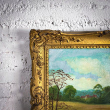 Load image into Gallery viewer, Late 19th C. E. Cole Landscape Realism Oil Canvas Painting