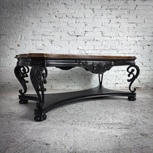 Load image into Gallery viewer, Mass Produced Victorian Style Walnut Veneer Cocktail Table