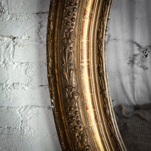 Load image into Gallery viewer, Antique Oval French Gilt Wood Wall Mirror