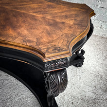 Load image into Gallery viewer, Mass Produced Victorian Style Walnut Veneer Cocktail Table