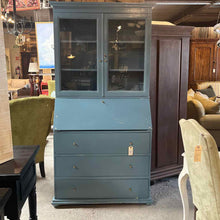 Load image into Gallery viewer, 2 Piece French Provincial Style Painted Secretary Cabinet
