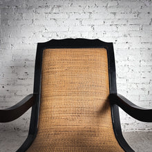Load image into Gallery viewer, British Colonial Wicker Wood Armchair