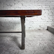 Load image into Gallery viewer, Industrial Satin Parota Cocktail Table