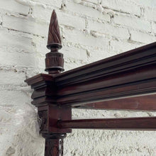 Load image into Gallery viewer, King Mahogany Rococo Canopy Bed Frame