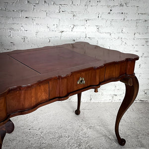 Chippendale Style Checkers Board Game Mahogany Game Table