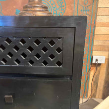 Load image into Gallery viewer, Contemporary Black Lacquer Wood Cabinet
