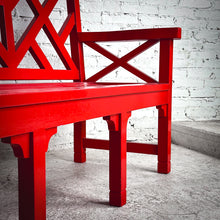 Load image into Gallery viewer, Templeton Collection Estate Furniture Red Lacquer Wood Bench