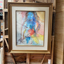 Load image into Gallery viewer, Mid Century Signed Paper Expressionist Art